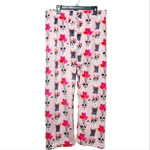 Berkshire Doggie Pink Plush Lounge Pants Large